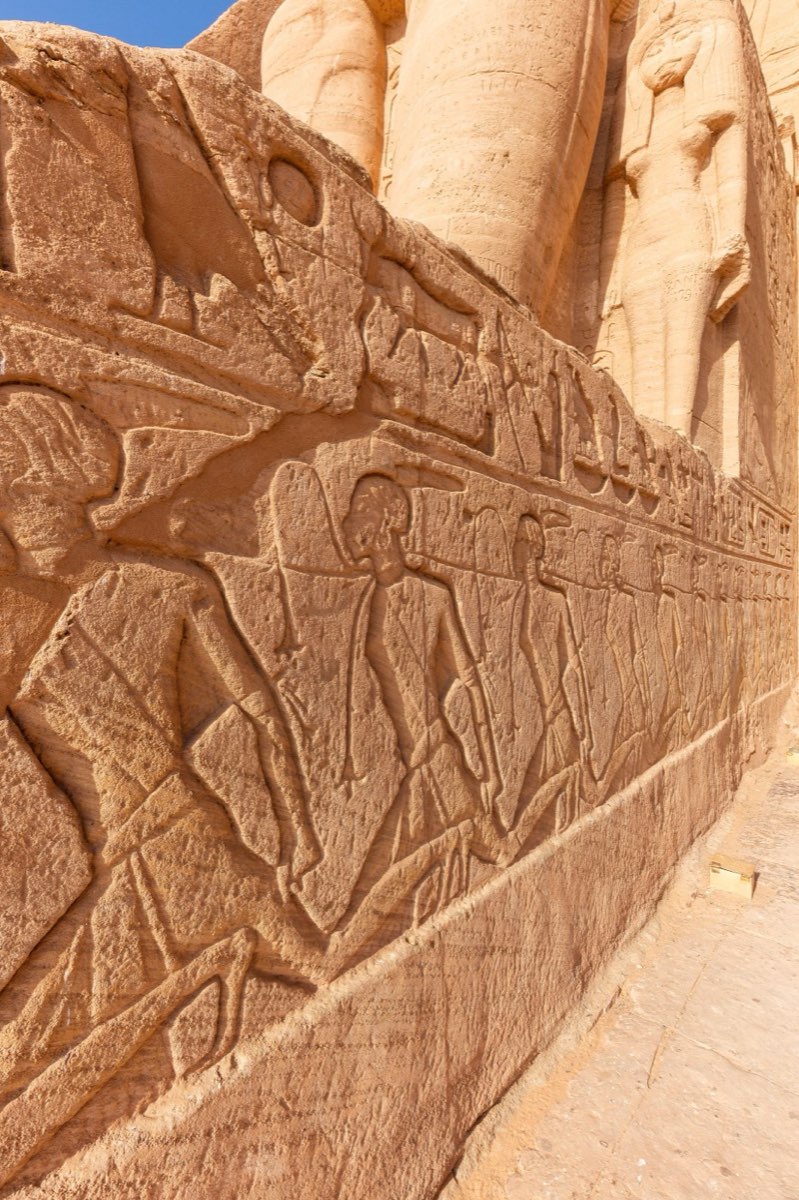 Colossal statues of Ramses II at Abu Simbel