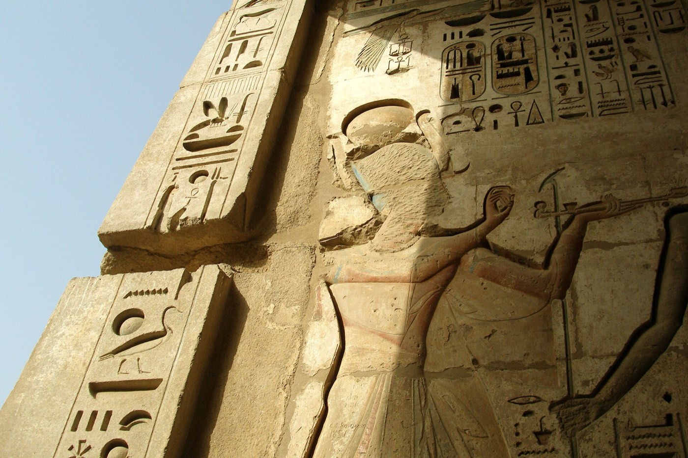 Reliefs at the temple of Ramesses III at Medinet Habu