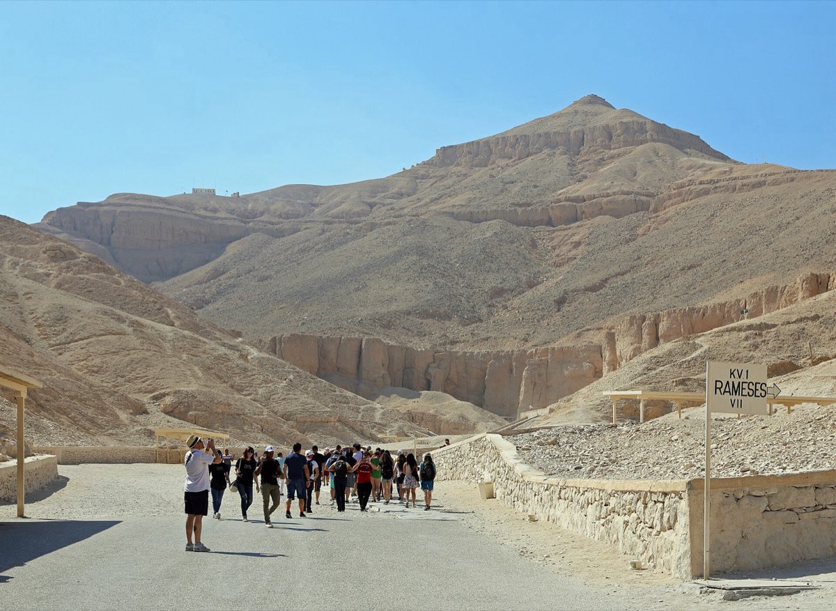 Entrance to a royal tomb at the Valley of the Kings